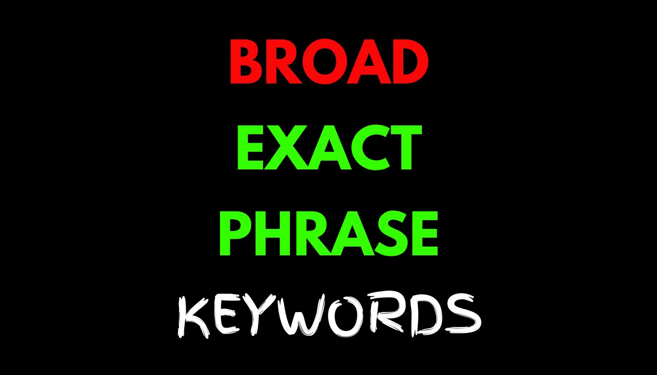 use exact and phrase match keywords in your google ads strategy