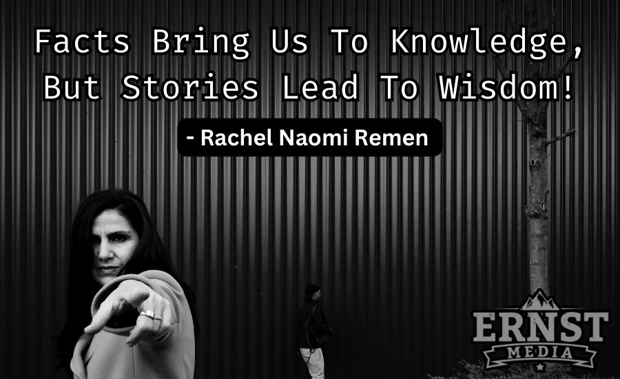a personalized image about learning by rel life stories supported with a famous quote by Rachel Naomi Remen