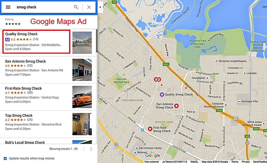 example of promoting a business on google maps