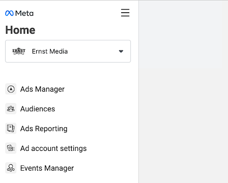 log into your facebokk buisness manager account
