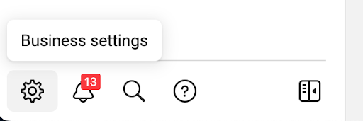 click on Facebook business settings