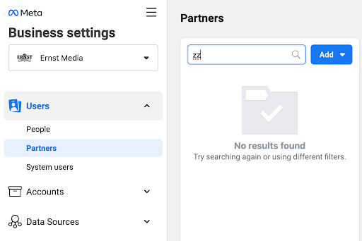 add a partner to business manager