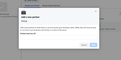 add your business partner ID