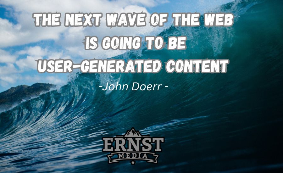 an imge with quote emphasizing that user generted content is a powerful tool for small businesses