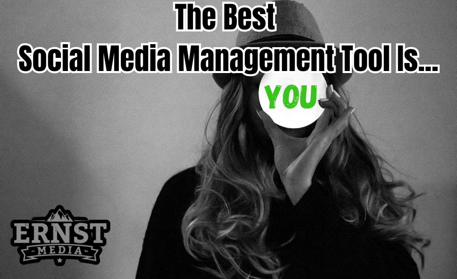 image with text emphasizing the importance of personal involvement in social media management